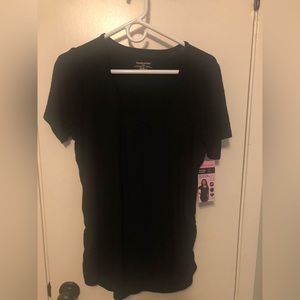 Bamboobies Nursing Tee Black Large